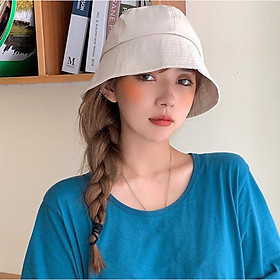 Mũ Bucket Rộng Vành, Nón Bucket Vải Trơn Dạo Phố Đi Biển Cá Tính MD02