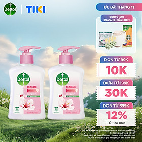 Combo 2 chai nước rửa tay Dettol kháng khuẩn dưỡng da - Chai 250g