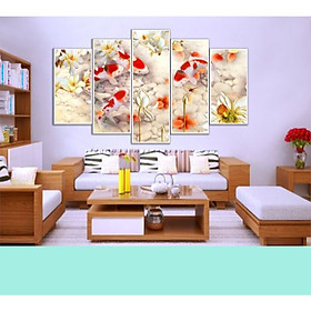 Tranh Hoa Sen Cá Chép |Cửu Ngư Quần Hội |T3M-14010