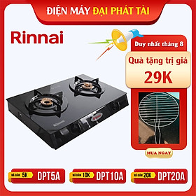 Mua Bếp Ga Dương Đôi Rinnai RV-6Double Glass(B) - Đen- Hãng chính hãng