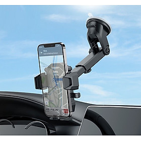 Giá đỡ, kẹp điện thoại thông minh đa năng đế hít được trên taplo, kính ô tô Hoco DCA17 - Hàng chính hãng