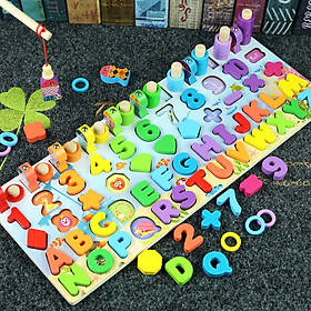 Đồ chơi câu cá kết hợp nhận biết hình khối, màu sắc và chữ số (từ 2- 4 tuổi)