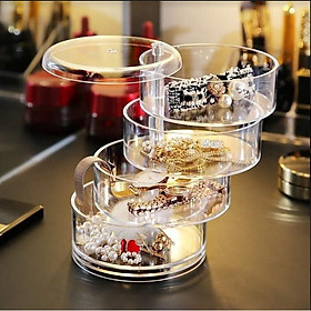Mua Hộp đựng trang sức bông tai 4 tầng xoay 360