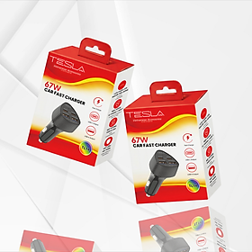 Củ sạc xe hơi hàng chính hãng TESLA TL14 67W | Bảo hành 12 tháng 1 đổi 1 | Made in Việt Nam
