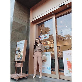 Quần baggy cạp cao siêu xinh  thời trang Banamo Fashion 831