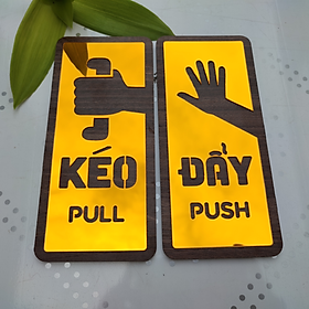 Mua Bảng Gương Vàng Kéo/ Đẩy - Pull/Push (Song Ngữ) - Sang trọng  hiện đại  đẳng cấp
