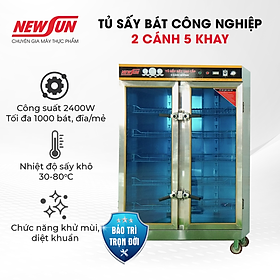 Mua Tủ sấy bát công nghiệp 2 cánh 5 khay NEWSUN inox cao cấp - Hàng chính hãng