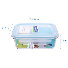 Hình ảnh Bộ đựng đồ ăn trưa gồm túi giữ nhiệt  + hộp thủy tinh 400ml + hộp thủy tinh chia ngăn 670ml - Lunch40-67K