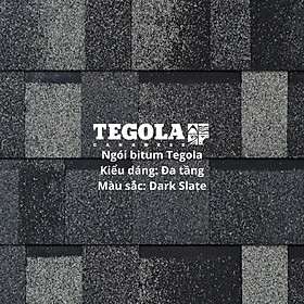 Mua Tấm lợp bitum Tegola Đa tầng Dark Slate - tấm dán phủ đá cao cấp từ nhà máy Ý cho mái biệt thự  nhà phố  nhà gỗ  nhà tiền chế  bungalow - 2m2/gói