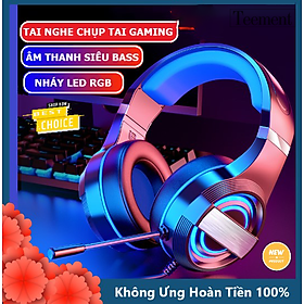 Tai Nghe Chụp Tai Máy Tính Teement TM01 Gaming MC Q9 Có Đèn Led Đổi Màu