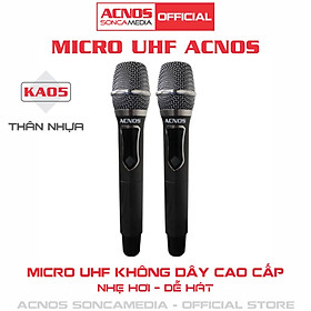 Micro không dây UHF ACNOS KA05 cao cấp - Bảo hành 6 tháng (Micro rời - 1 cặp) [HÀNG CHÍNH HÃNG]