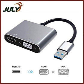 Cáp chuyển USB 3.0 ra HDMI và VGA - JL