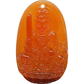 Mặt Dây Chuyền Văn Thù bồ Tát Đá Mã Não Đỏ Ngọc Quý Gemstones VTMND