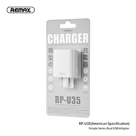 Cốc sạc đa năng Remax RP-U35 tích hợp 2 cổng USB max 2.1A - Hàng nhập khẩu