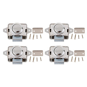 4 Pieces Push Button Cupboard  Latch for Motorhome Boat Door