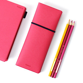 Túi đựng bút Hộp bút da PU, màu đen và hồng