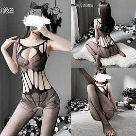 Đồ ngủ nữ Sexy bó sát Bodystocking hở bụng thun co giãn ôm body