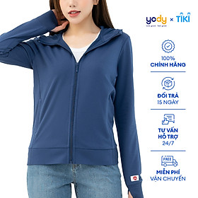 Áo chống nắng nữ YODY chất liệu cotton điều hòa, cản tia UV thoáng mát mềm mại ACN6008