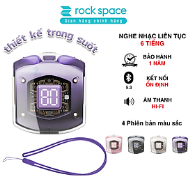 Tai nghe Bluetooth nhét tai không dây TWS Rockspace Air Bubble nghe nhạc lên đến 20h hàng chính hãng bảo hành 12 tháng