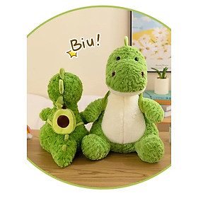 Thú nhồi bông khủng long đeo Balô quả bơ đáng yêu - Size 55cm đến 65cm - Quà tặng gấu bông khủng long êm mịn cho bé