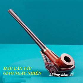 Tẩu thuốc gỗ trắc cán dài cao cấp phong cách cổ điển, màu cán giao ngẫu nhiên STN-V057 ( không kèm theo đế)