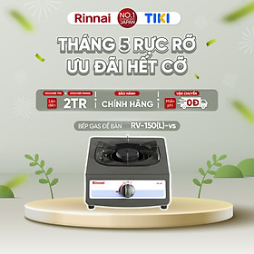 Bếp gas đơn Rinnai RV-150(G) mặt bếp men và kiềng bếp men - Hàng chính hãng