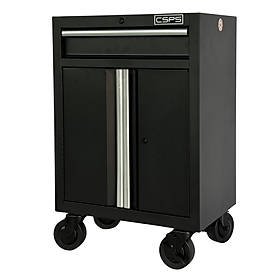 Tủ dụng cụ CSPS 61cm - 01 hộc kéo màu đen kèm bánh xe (tay cầm trắng)