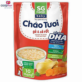 Cháo tươi SGF 10tháng gà cà rốt 240g-3385911