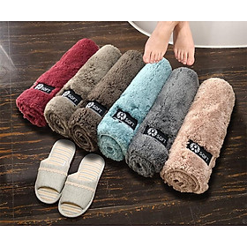 Mua Thảm lau chân lông cừu  mềm mịn  siêu thấm nước (chùi chân  phòng khách  phòng tắm) kích thước 50 x80 cm - GDHN Loại Tốt