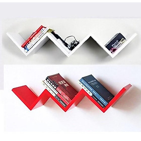 Mua Bộ 2 kệ W treo tường ngộ nghĩnh  độc đáo  gỗ lõi xanh chống ẩm cao cấp + Tặng phụ kiện lắp đặt