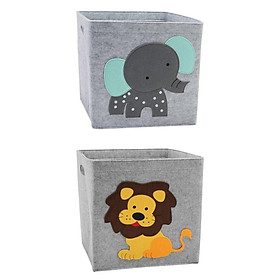 Elephant Lion Storage Basket Bins Foldable Clothes Large Storage Boxes