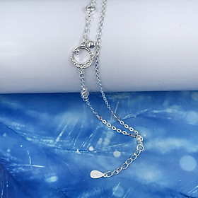 Vòng Tay Nữ Bạc 925 Vòng Tròn Mix Đá Cao Cấp BẠC HIỂU MINH LTU554