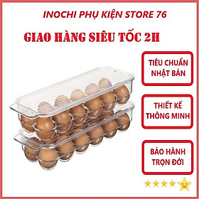 Khay Đựng Trứng Gà , Vịt Trong Suốt YoKo 12 Quả Có Nắp Đậy Tặng Kèm Khăn Lau Đa Năng PaKaSa - Hàng Chính Hãng INOCHI