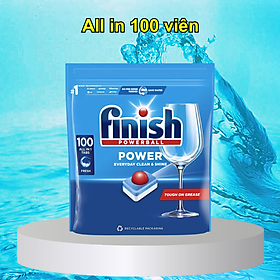 Viên rửa bát chén Finish All-in-1 100 viên/ hộp (NK Đức )