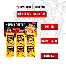 Cà Phê Hoà Tan Sữa Nóng 3IN1 Napoli Coffee 16g/gói - Đậm Đà Hương Arabica/Robusta Nguyên Chất, Ngọt Thơm Vị Sữa NON