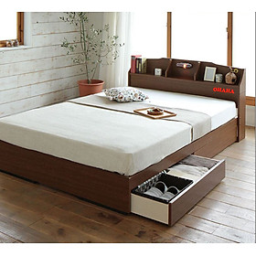 Giường ngủ cao cấp HMR Lõi xanh chống ẩm OHAHA 003- Brown Bed