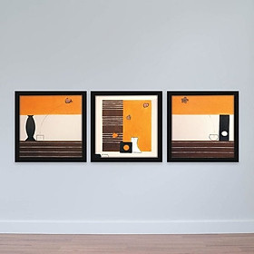 Mua Tranh treo bộ 3  Tranh nghệ thuật tĩnh vật  | Tranh khách sạn W2285 Canvas có viền