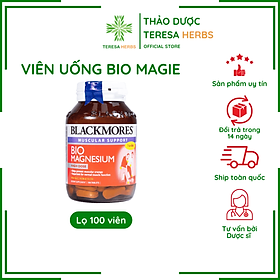 Viên Uống Bổ Sung Magie Hỗ Trợ Cơ Bắp Ngăn Ngừa Chuột Rút Blackmores Bio Magnesium Lọ 100 Viên