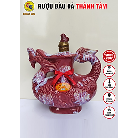 Đặc Sản Bình Định - Rượu Bàu Đá Thành Tâm Thuyền Lớn Màu hồng 1,2 lit -