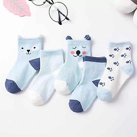 set 5 đôi tất thu đông kid sock cho bé trai bé gái từ 1 -3 tuổi