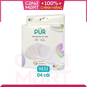 Miếng lót thấm sữa bằng vải, giặt được Pur (hộp 4 miếng) (9833)