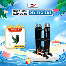 Mua Thang nhôm gấp 4 đoạn DIY TLG-3DB màu đen  chiều cao chữ A 1.75m  chữ I 3.6m