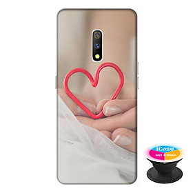 Ốp lưng dành cho điện thoại Realme X hình Tình Yêu - tặng kèm giá đỡ điện thoại iCase xinh xắn - Hàng chính hãng