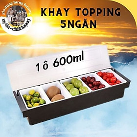 Mua khay topping 5 ngăn nhựa