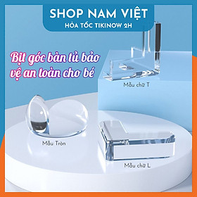 Set 5 Bịt Góc Bàn Ghế Silicon Trong Suốt (Kèm Keo 2 Mặt) - Bo Góc Chống Va Chạm An Toàn Cho Trẻ Em