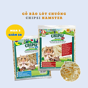 CHIPSI NESTING - Lót Chuồng Cho Hamster (Chuột/Chim/Bò sát/Sóc) | Vật liệu làm tổ cho thú cưng | 100% gỗ bào tự nhiên | Không bụi - Bed - sợi nhỏ