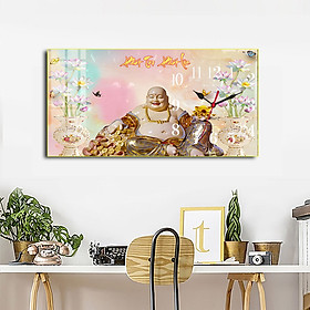 Mua Đồng Hồ Tráng Gương Phật Di Lặc Đem Tài Lộc Cho Gia Chủ - Tranh Đồng Hồ Treo Tường Trang Trí