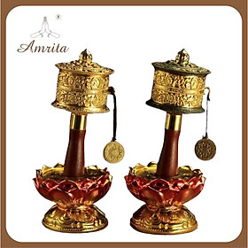 Mua Đế kinh luân hình sen bát cát tường - kinh luân cầm tay - Amrita