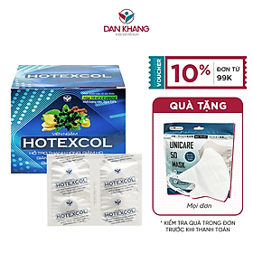 Viên Ngậm Thanh Họng Hotexcol Giúp Giảm Ho - Dịu Thanh Quản - Giảm Đau Rát Do Ho Hộp 10 vỉ x 4 viên