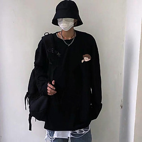 Áo thun dài tay Có Bo Tay Véo Má phông Unisex nam nữ tee oversize form rộng pull Ulzzang Streetwear Hàn Quốc vải mềm